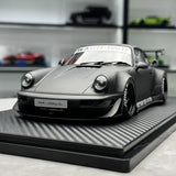 Ignition Porsche 1991 911 964 RWB Matte zwart 1:18 – Collectible resin Model resin
