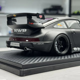 Ignition Porsche 1991 911 964 RWB Matte zwart 1:18 – Collectible resin Model resin