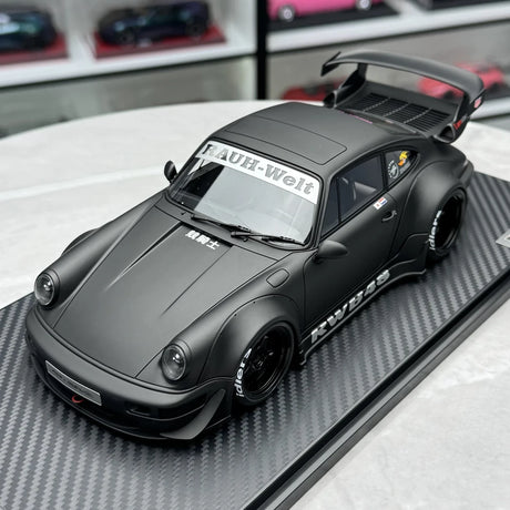 Ignition Porsche 1991 911 964 RWB Matte Black 1:18 – Resina de Modelo de Resina Colecionável
