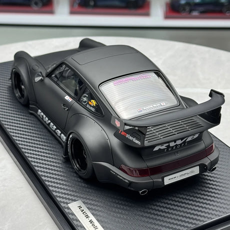 Ignition Porsche 1991 911 964 RWB Matte Black 1:18 – Resina de Modelo de Resina Colecionável