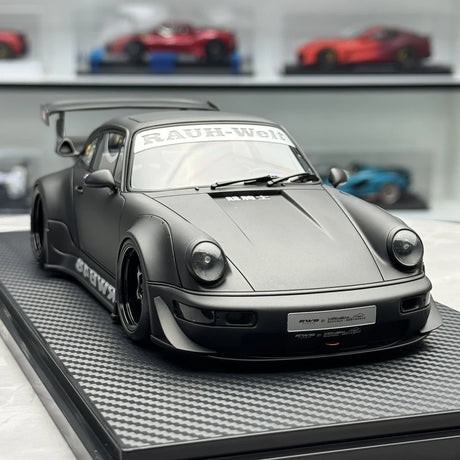 Ignition Porsche 1991 911 964 RWB Matte Black 1:18 – Resina de Modelo de Resina Colecionável