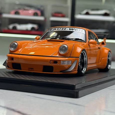 Ignition Porsche 1991 911 964 RWB Orange 1:18 – Resina Modelo de Resina de Colecionável