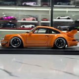 Ignition Porsche 1991 911 964 RWB oranje 1:18 – Collectible resin Model resin