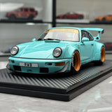 Ignition Porsche 1991 911 964 RWB Tiffany Blue 1:18 – Resina de Modelo de Resina de Coleção