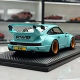 Ignition Porsche 1991 911 964 RWB Tiffany Blue 1:18 – Resina de Modelo de Resina de Coleção