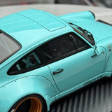 Ignition Porsche 1991 911 964 RWB Tiffany Blue 1:18 – Resina de Modelo de Resina de Coleção