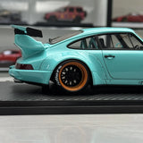 Ignition Porsche 1991 911 964 RWB Tiffany Blue 1:18 – Resina de Modelo de Resina de Coleção