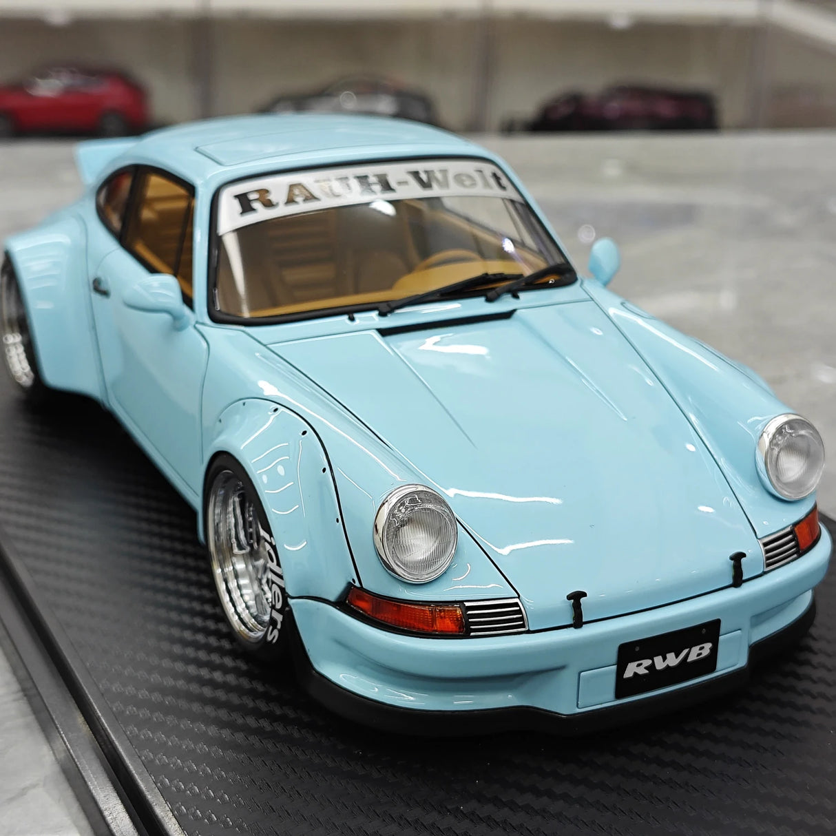 [Ignition] 1:18 Porsche 1993 911 964 RWB راتنج السيارات الزرقاء القديمة