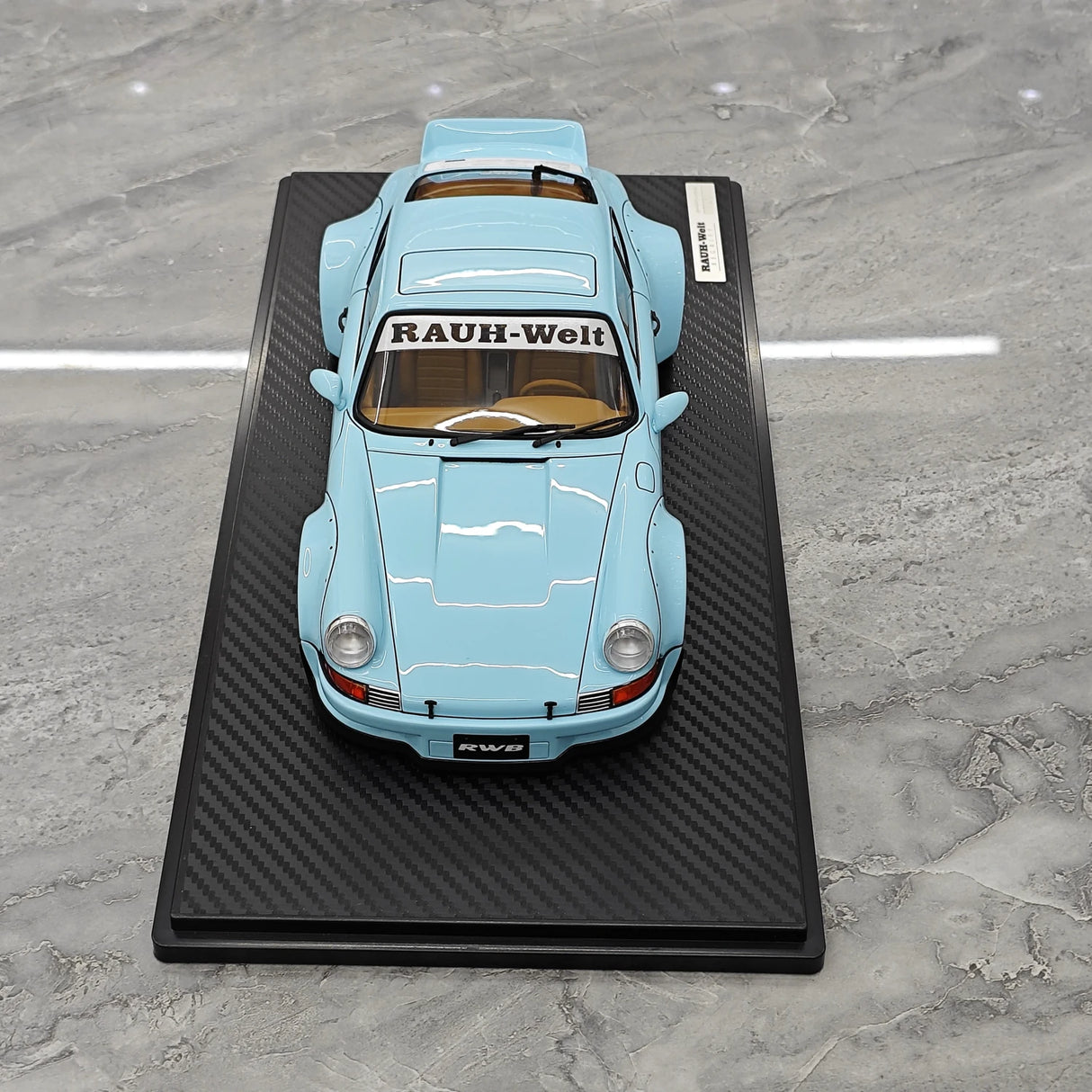 [Ignition] 1:18 Porsche 1993 911 964 RWB راتنج السيارات الزرقاء القديمة