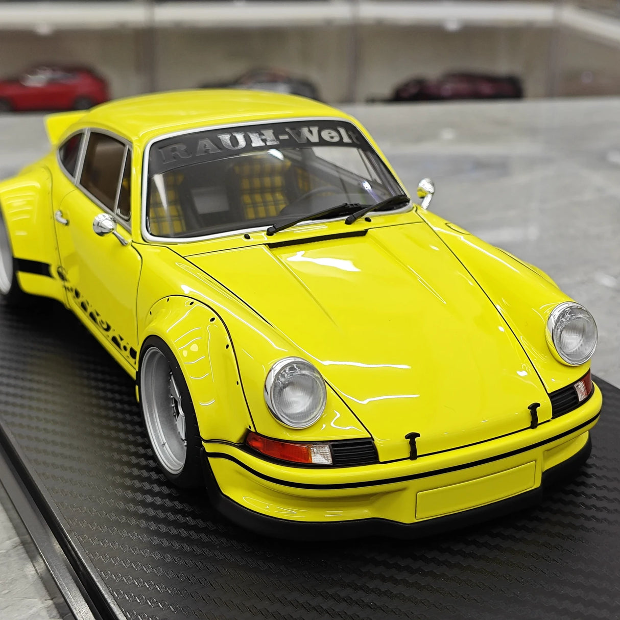 [Ignition] 1:18 Porsche 1993 911 964 RWB Resina gialla di auto modello giallo con data retroattiva