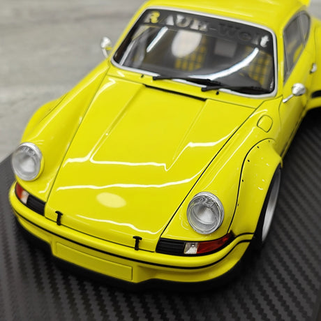 [Ignition] 1:18 Porsche 1993 911 964 RWB Resina gialla di auto modello giallo con data retroattiva