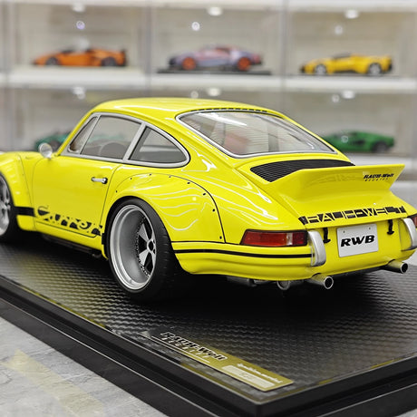 [Ignition] 1:18 Porsche 1993 911 964 RWB Resina gialla di auto modello giallo con data retroattiva