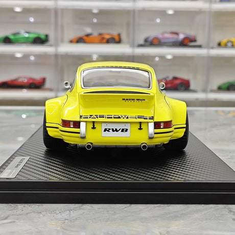 [Ignition] 1:18 Porsche 1993 911 964 RWB Resina gialla di auto modello giallo con data retroattiva