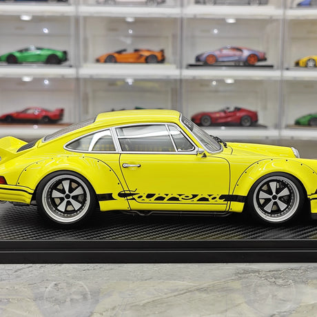 [Ignition] 1:18 Porsche 1993 911 964 RWB Resina gialla di auto modello giallo con data retroattiva