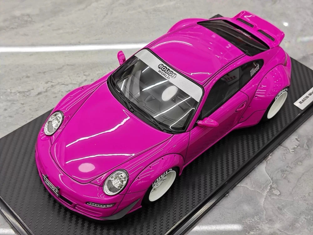 [Ignition] 1:18 Porsche 2005 997 RWB Pink Model Car Resin