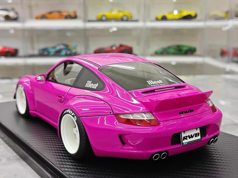 [Ignition] 1:18 Porsche 2005 997 RWB Pink Model Car Resin