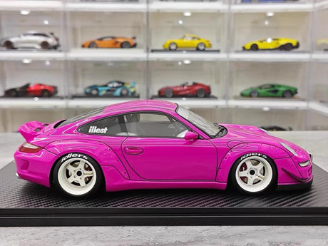 [Ignition] 1:18 Porsche 2005 997 RWB rose voiture miniature Resin