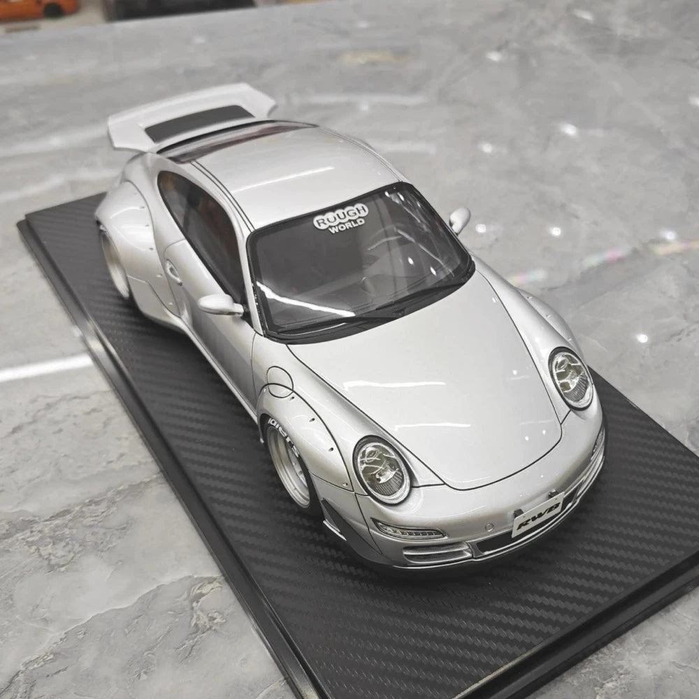[Ignition] 1:18 Porsche 2005 997 RWB Silver Model Car Resin