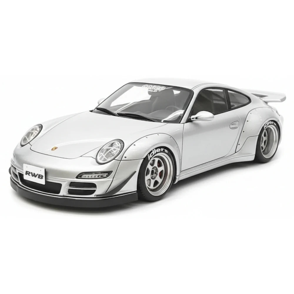 [Ignition] 1:18 Porsche 2005 997 RWB Silver Model Car Resin