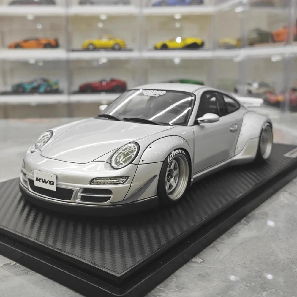 [Ignition] 1:18 Porsche 2005 997 RWB Silver Model Car Resin
