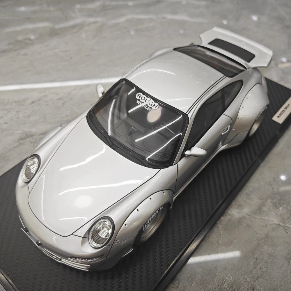 [Ignition] 1:18 Porsche 2005 997 RWB Silver Model Car Resin
