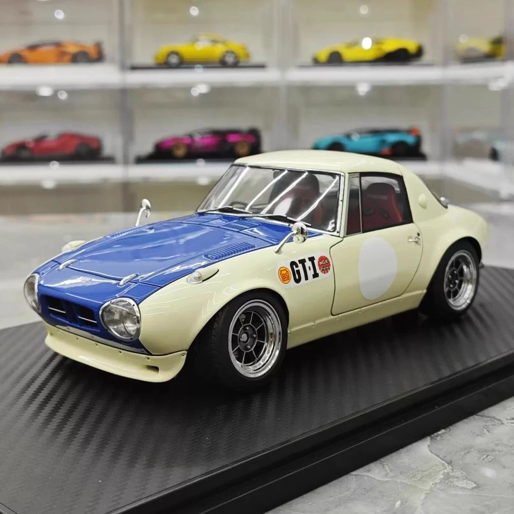 [Ignition] 1:18 Toyota 1965 Sports 800 Special White & Blue Model Car Resin