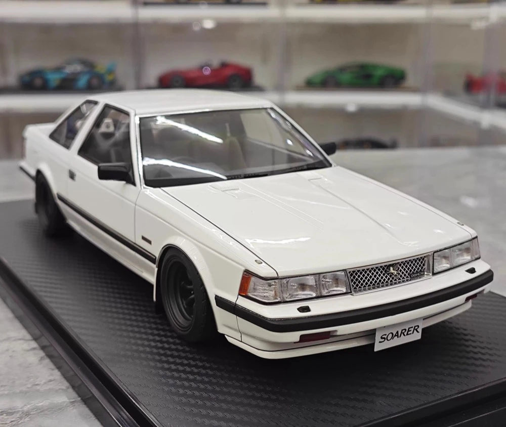[Ignition] 1:18 Toyota 1983 Soarer 2800GT White & Black hub Model Car Resin