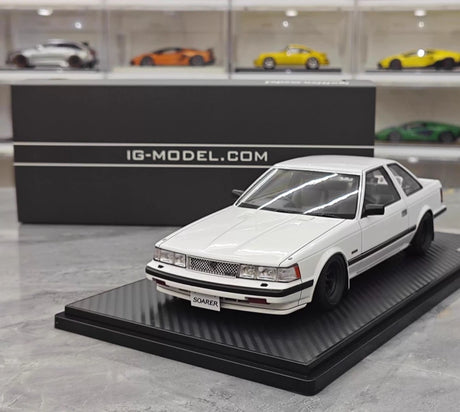 [Ignition] 1:18 Toyota 1983 Soarer 2800GT White & Black hub Model Car Resin