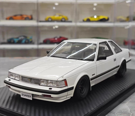 [Ignition] 1:18 Toyota 1983 Soarer 2800GT White & Black hub Model Car Resin