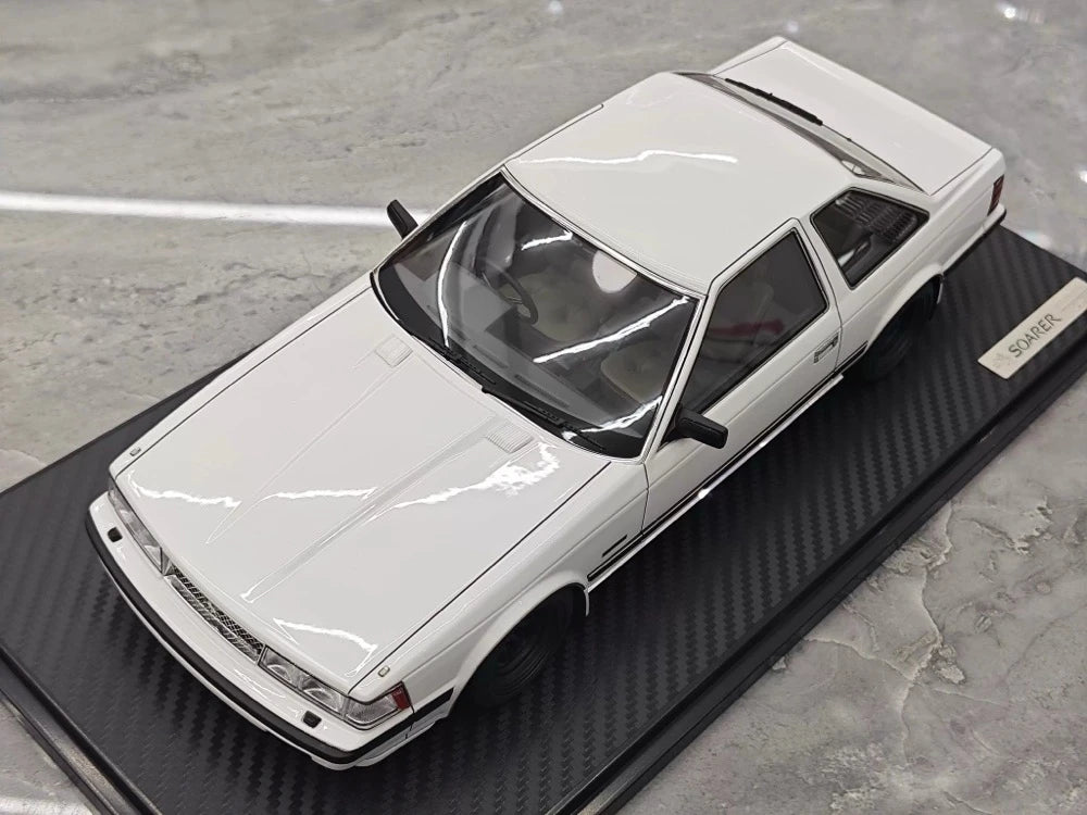 [Ignition] 1:18 Toyota 1983 Soarer 2800GT White & Black hub Model Car Resin