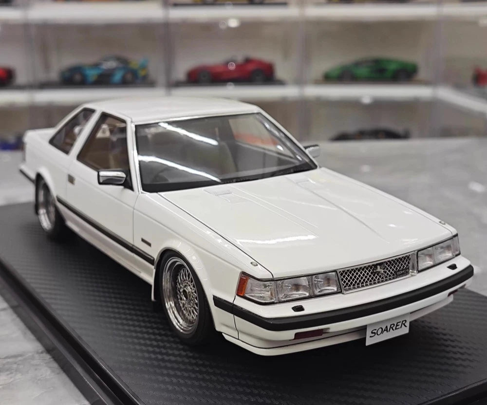[Ignition] 1:18 Toyota 1983 Soarer 2800GT White & Silver hub Model Car Resin