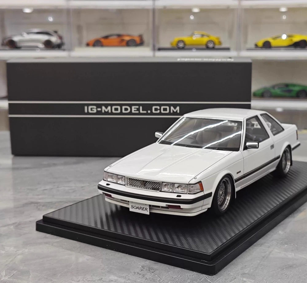 [Ignition] 1:18 Toyota 1983 Soarer 2800GT White & Silver hub Model Car Resin