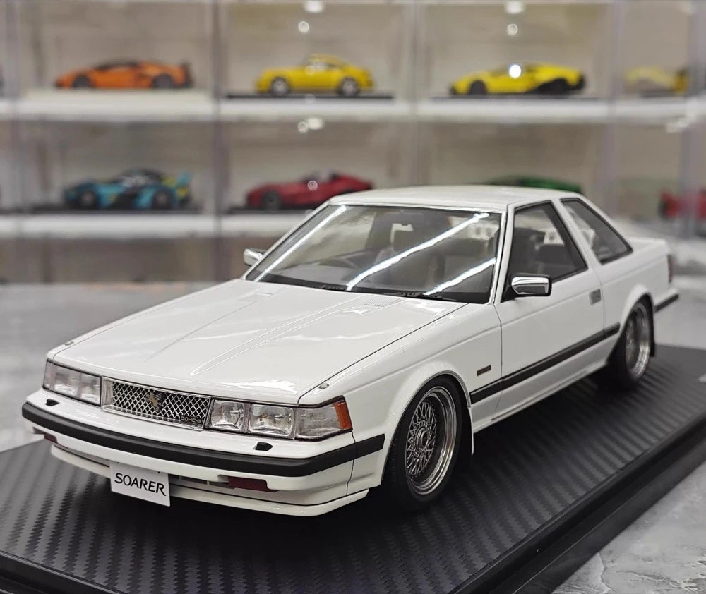 [Ignition] 1:18 Toyota 1983 Soarer 2800GT White & Silver hub Model Car Resin