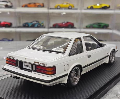 [Ignition] 1:18 Toyota 1983 Soarer 2800GT White & Silver hub Model Car Resin