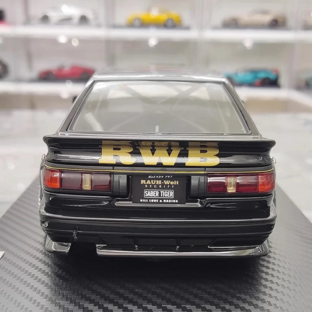 [Ignition] 1:18 Toyota 1986 AE86 RWB nero modellino di auto resina