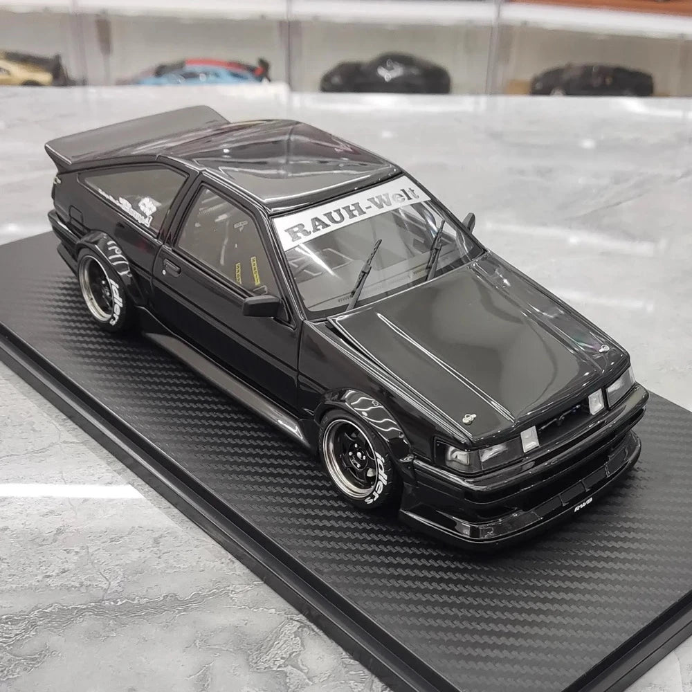 [Ignition] 1:18 Toyota 1986 AE86 RWB nero modellino di auto resina