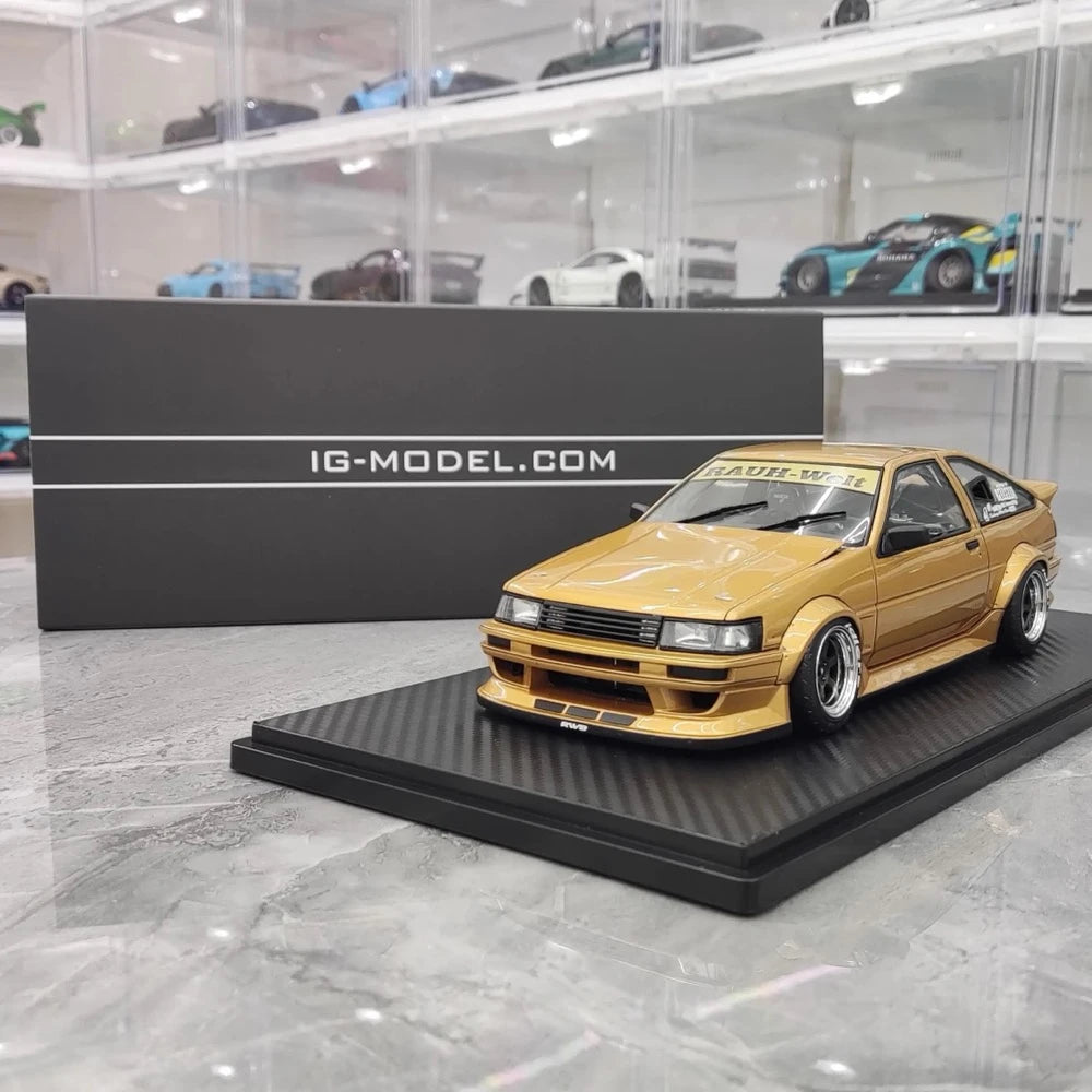 [Ignition] 1:18 Toyota 1986 AE86 RWB oro modellino di auto resina