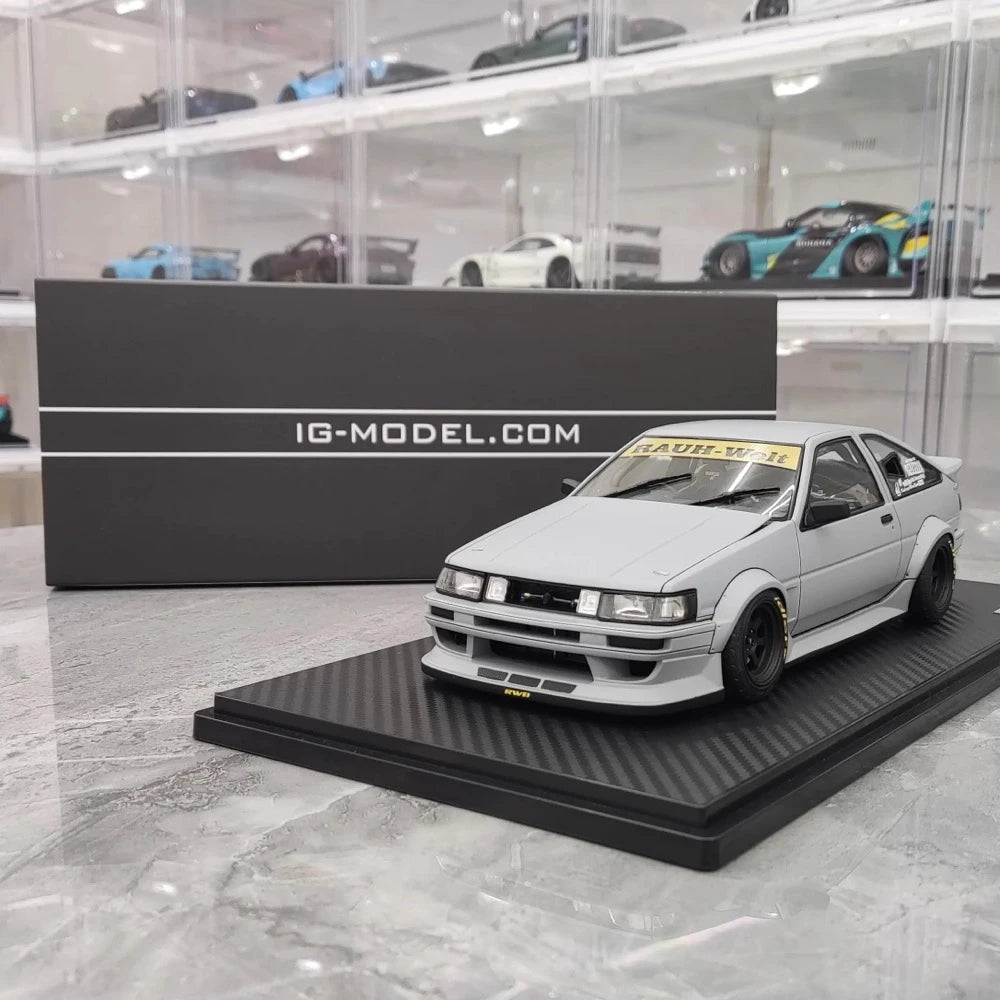 [Ignition] 1:18 Toyota 1986 AE86 RWB Gray Model Car Resin