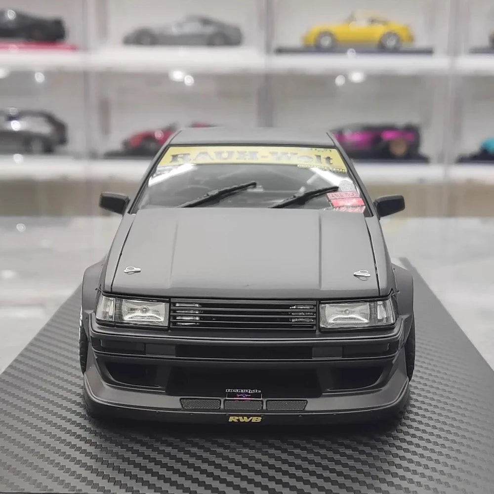 [Ignition] 1:18 Toyota 1986 AE86 RWB Matte Black Model Car Resin