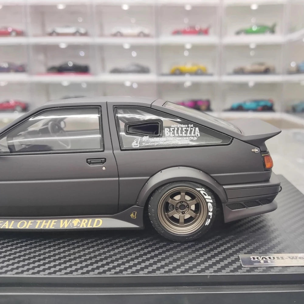 [Ignition] 1:18 Toyota 1986 AE86 RWB Matte Black Model Car Resin
