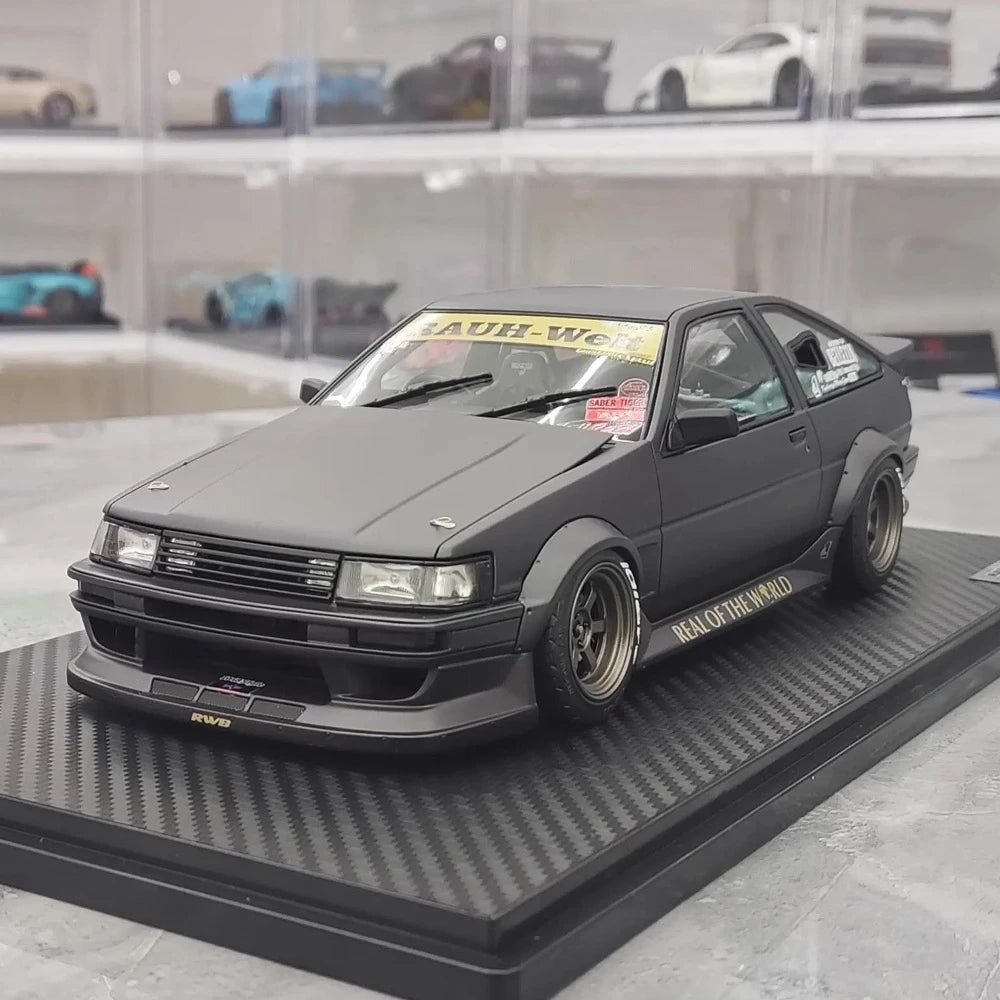 [Ignition] 1:18 Toyota 1986 AE86 RWB Matte Black Model Car Resin