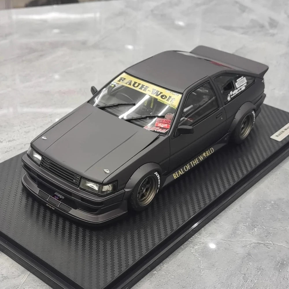 [Ignition] 1:18 Toyota 1986 AE86 RWB Matte Black Model Car Resin