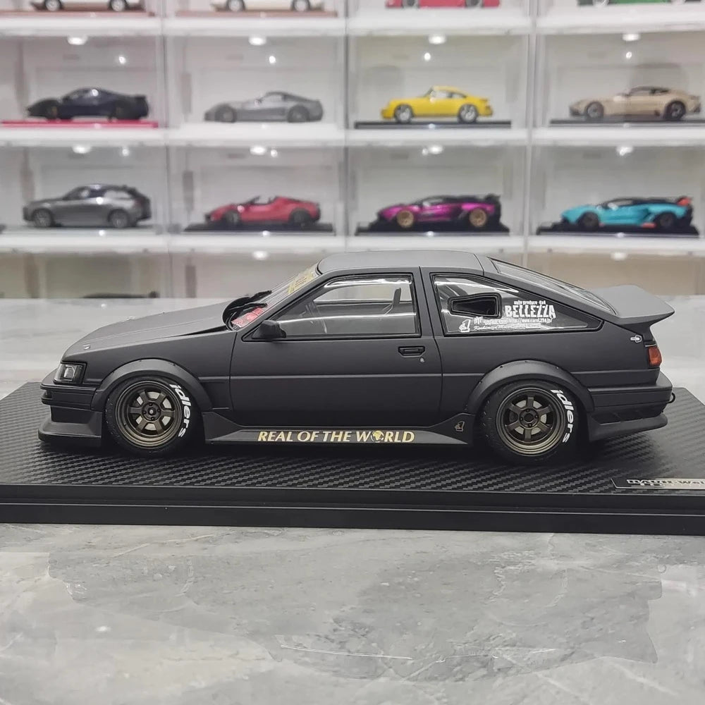 [Ignition] 1:18 Toyota 1986 AE86 RWB Matte Black Model Car Resin