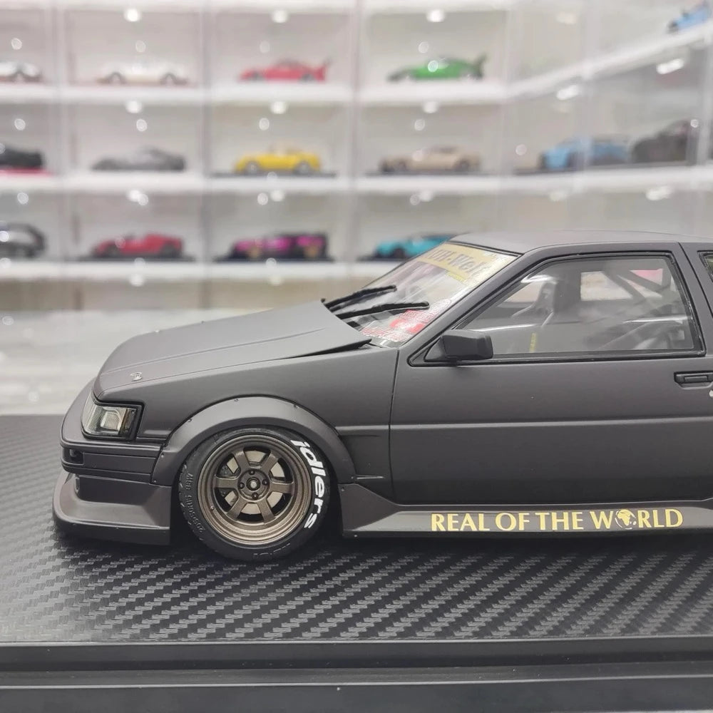 [Ignition] 1:18 Toyota 1986 AE86 RWB Matte Black Model Car Resin