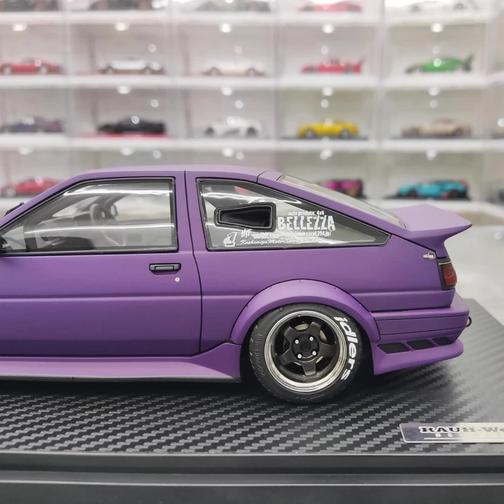 [Ignition] 1:18 Toyota 1986 AE86 RWB Purple Model Car Resin