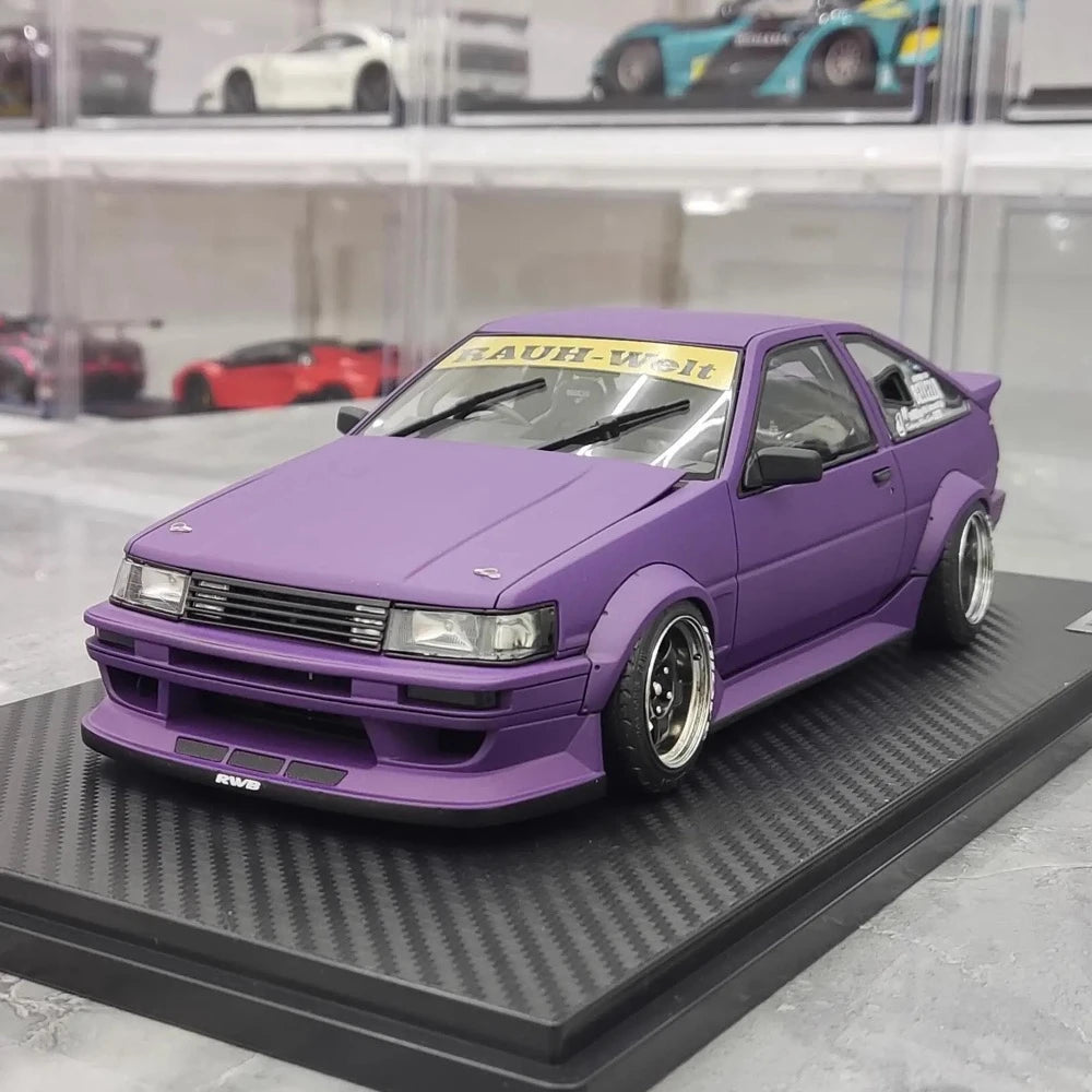 [Ignition] 1:18 Toyota 1986 AE86 RWB Purple Model Car Resin