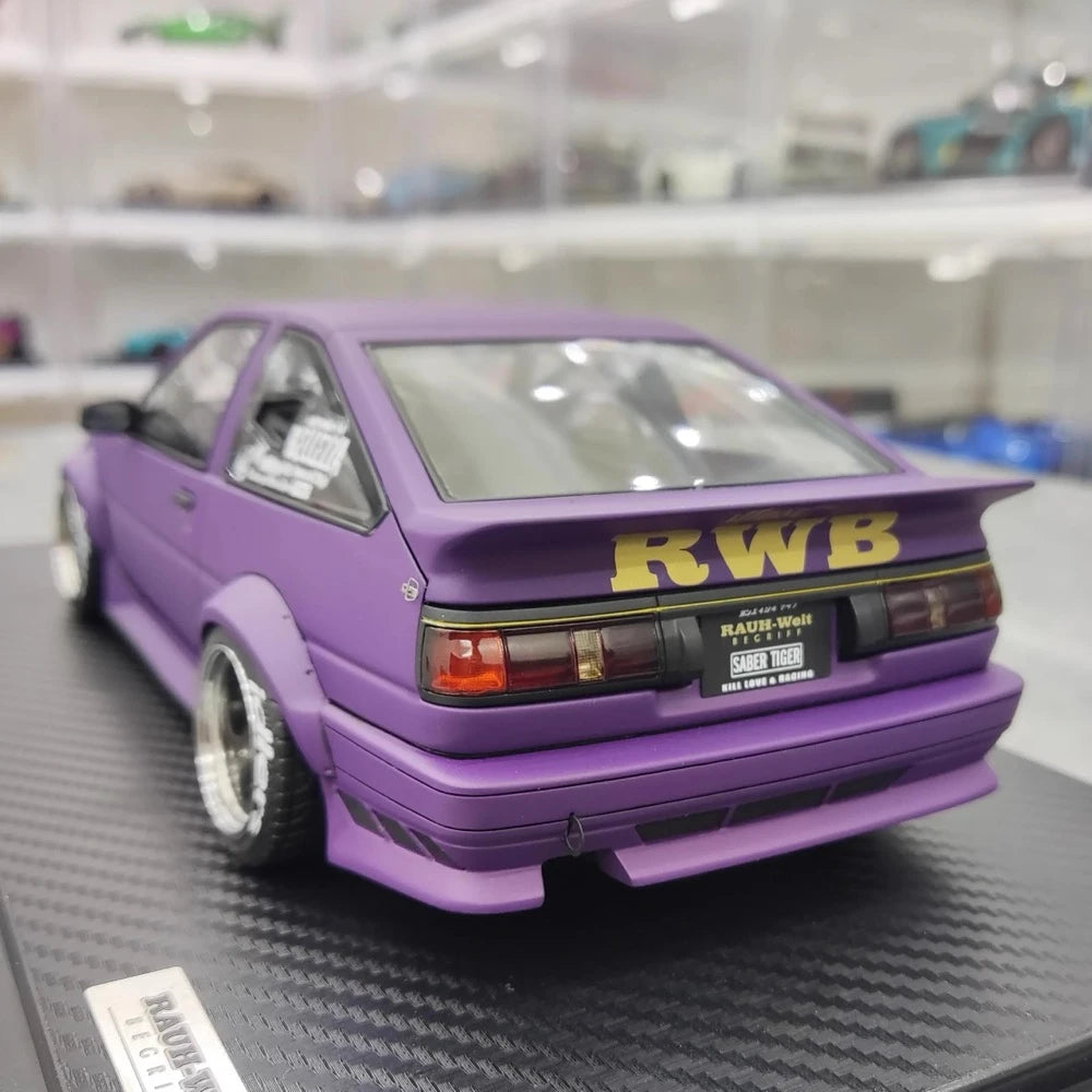 [Ignition] 1:18 Toyota 1986 AE86 RWB Purple Model Car Resin