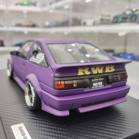[Ignition] 1:18 Toyota 1986 AE86 RWB Purple Model Car Resin