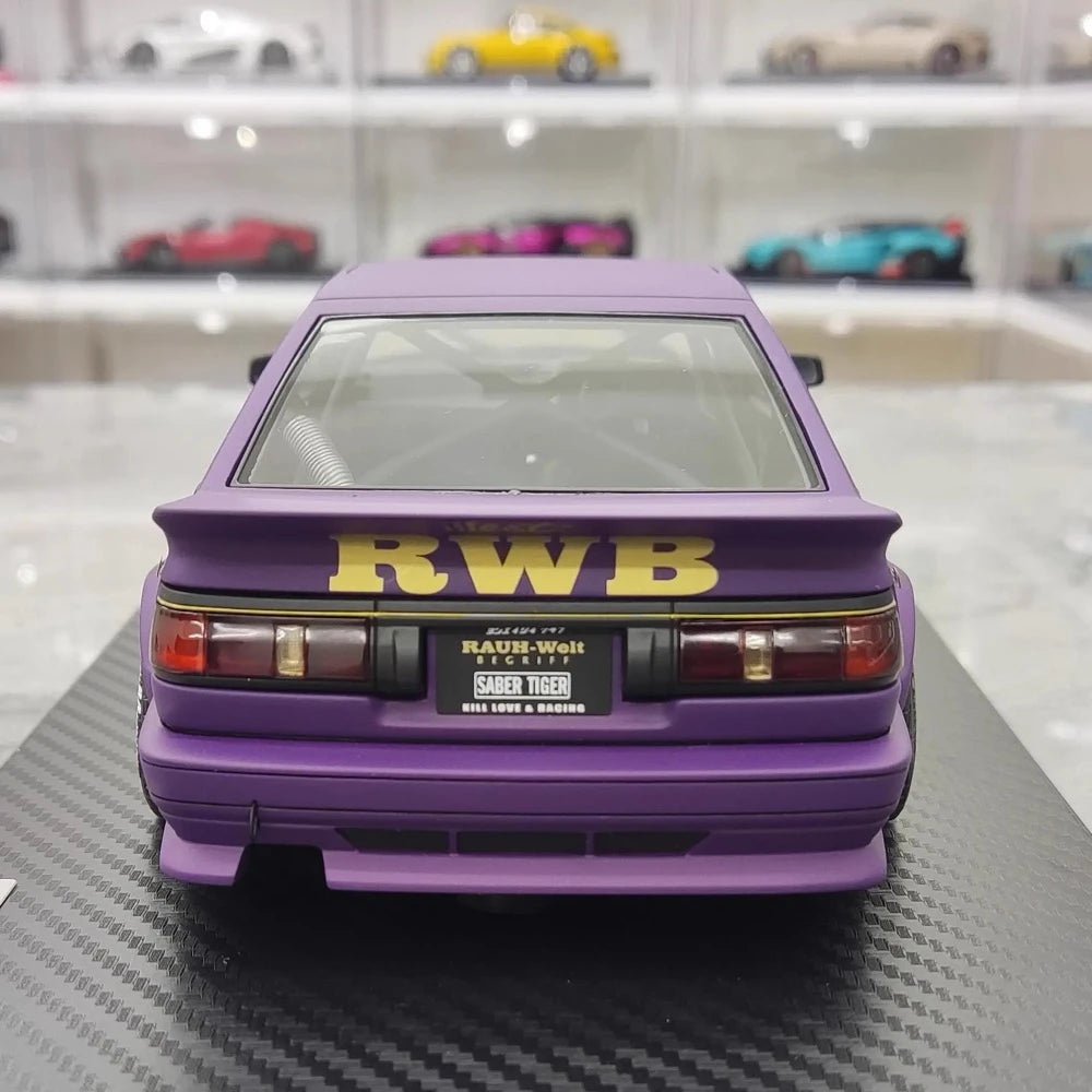 [Ignition] 1:18 Toyota 1986 AE86 RWB Purple Model Car Resin