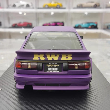 [Ignition] 1:18 Toyota 1986 AE86 RWB Purple Model Car Resin